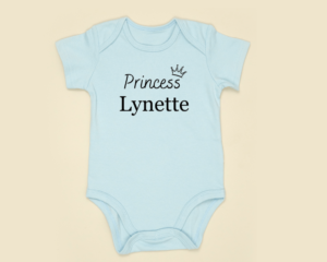 Personalised Little Princess Organic Babygrow Romper Bodysuit