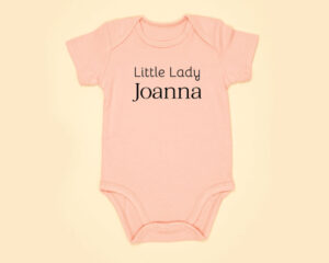 Personalised Little Lady Organic Babygrow Romper Bodysuit