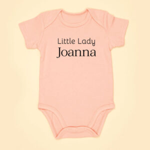 Personalised Little Lady Organic Babygrow Romper Bodysuit