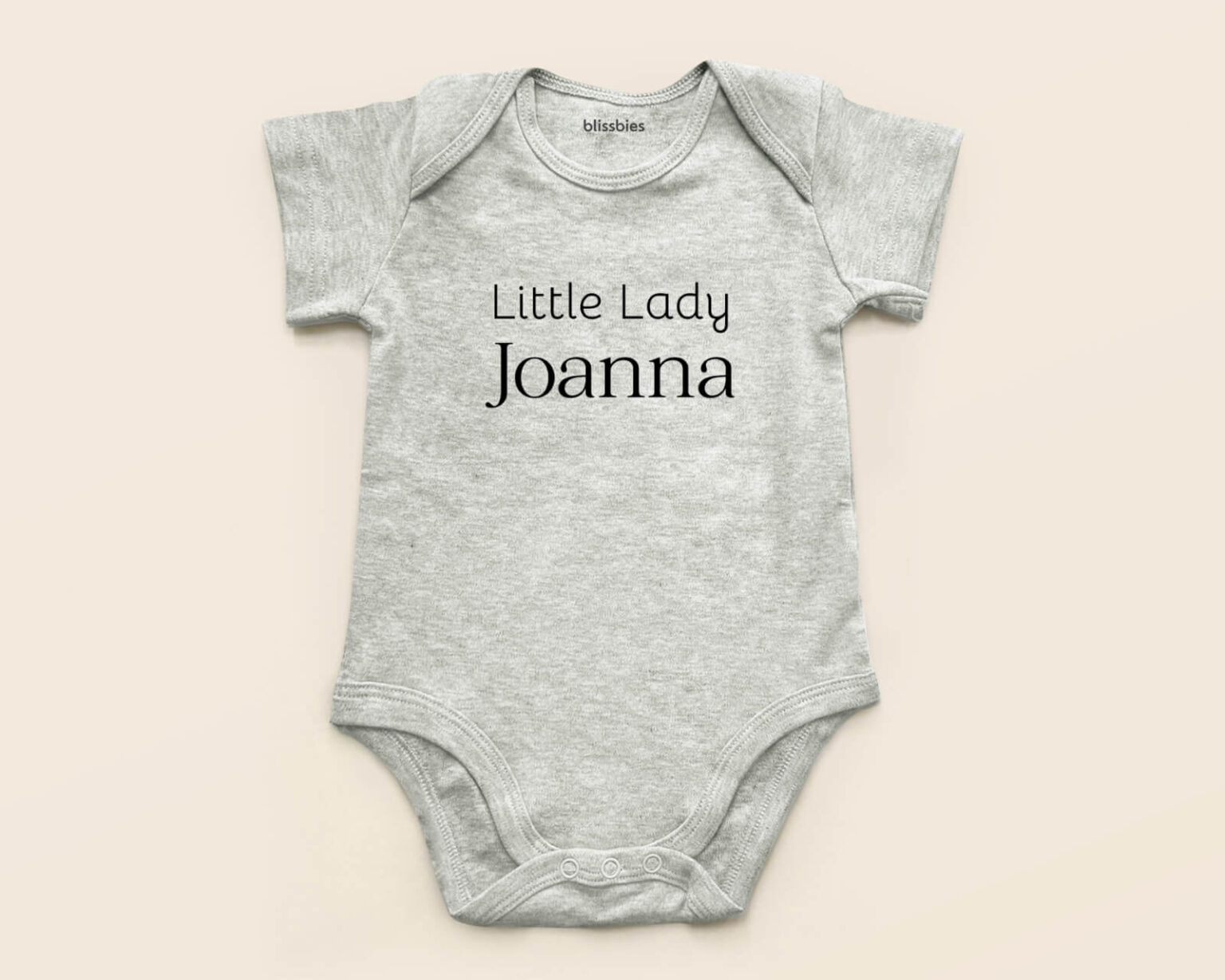 Blissbies romper grey design little lady s1 ti