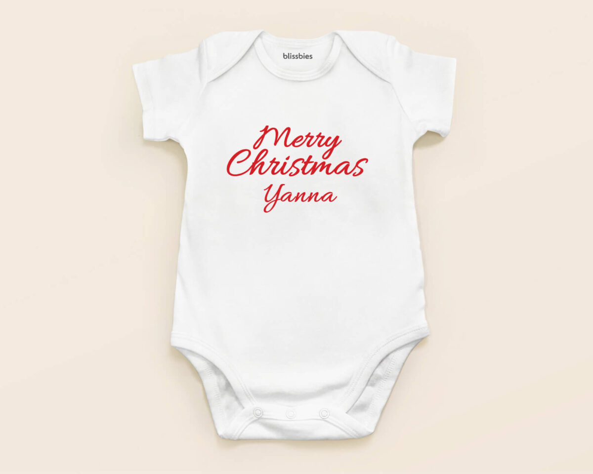 Blissbies romper white design xmas style5 1