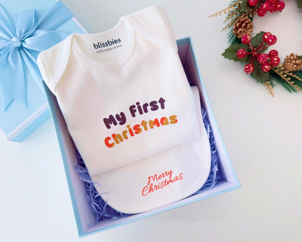 Blissbies set xmas romper bib package 1