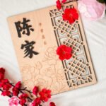 thumbnail-Oriental Blossom Surname Home Sign (Square)-3