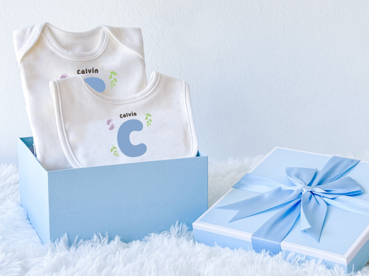 Blissbies baby romper & bib set