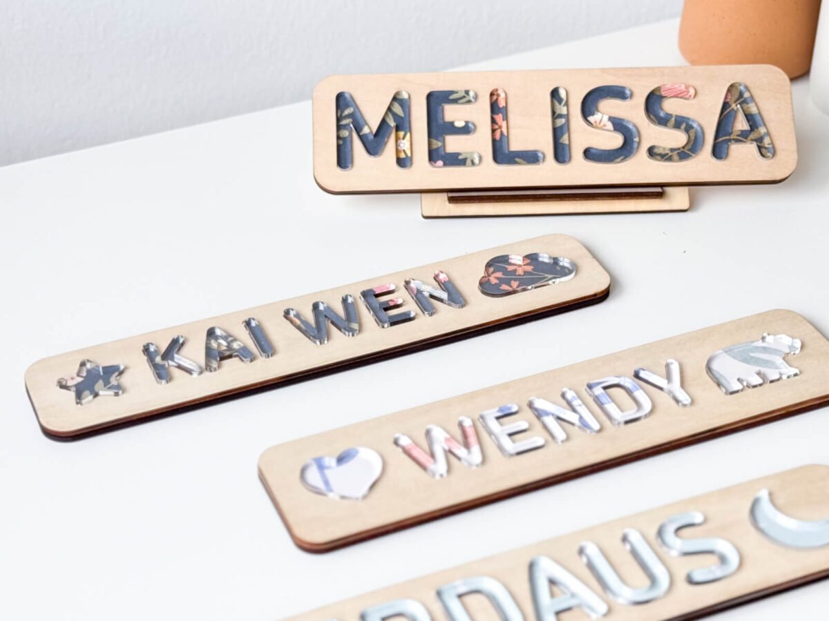 Wooden name puzzle
