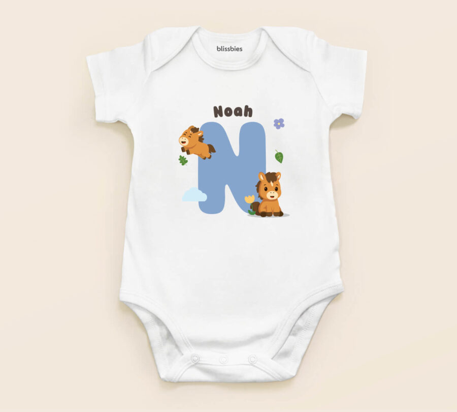Personalised Baby Romper – Alphabet Style